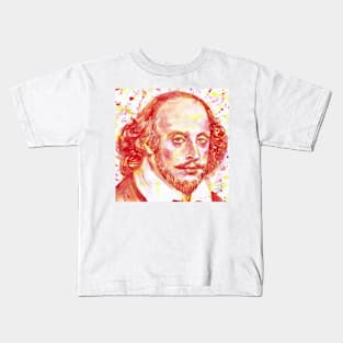 WILLIAM SHAKESPEARE - watercolor portrait .1 Kids T-Shirt